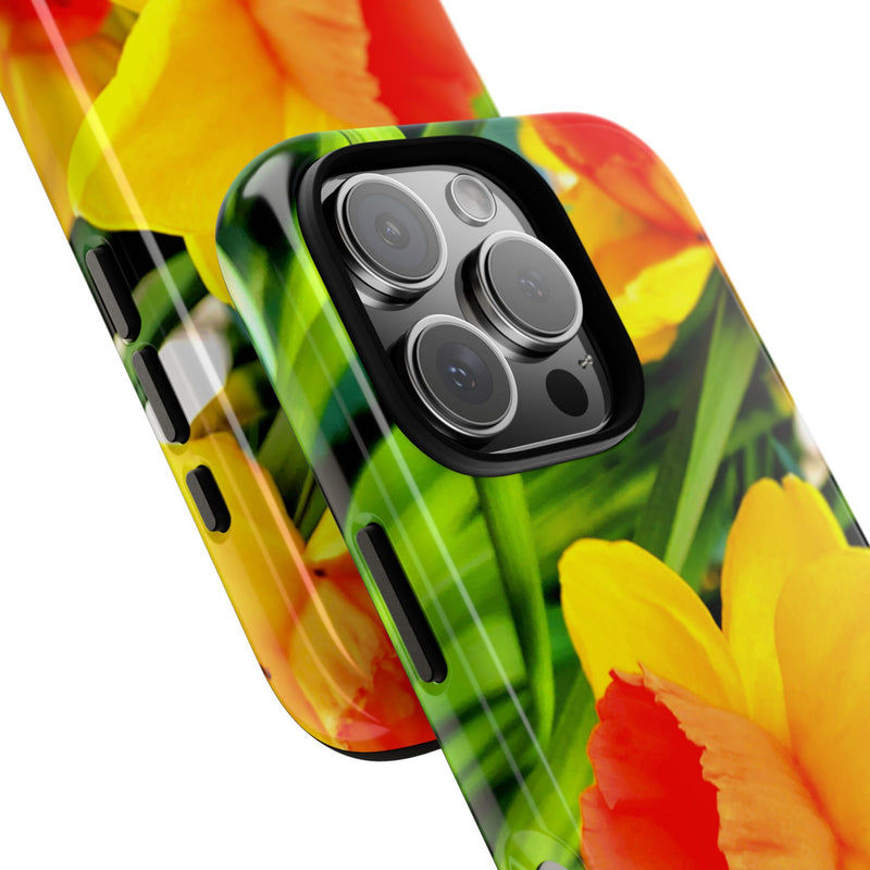 Floral Tough Case for iPhone - Bright Yellow Flower Design