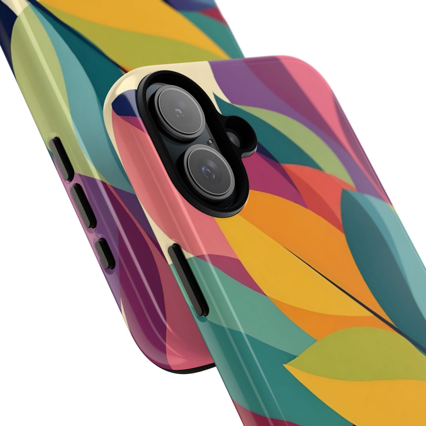 Colorful Leaf Phone Case, Tough TPU Cover, Eco-Friendly Design, Perfect Gift for Nature Lovers, Vibrant Floral Style