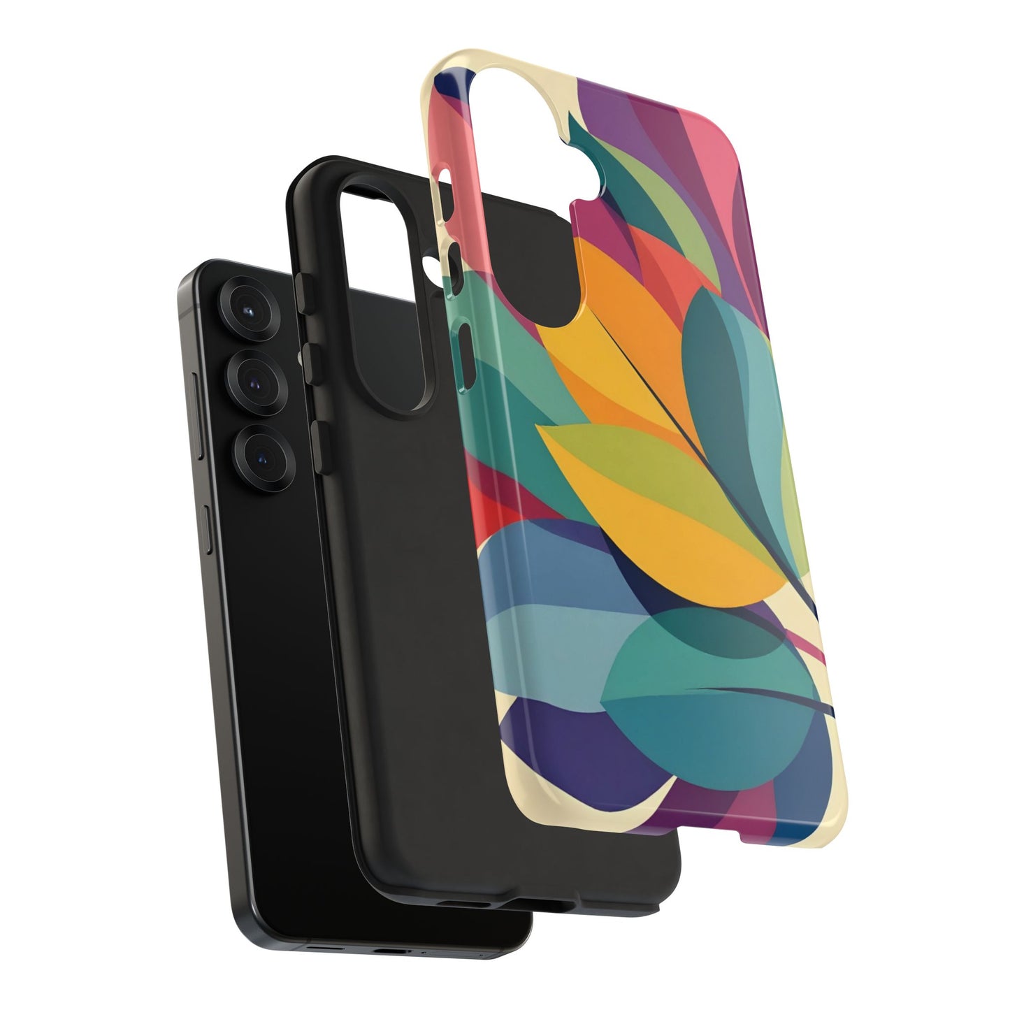 Colorful Leaf Phone Case, Tough TPU Cover, Eco-Friendly Design, Perfect Gift for Nature Lovers, Vibrant Floral Style