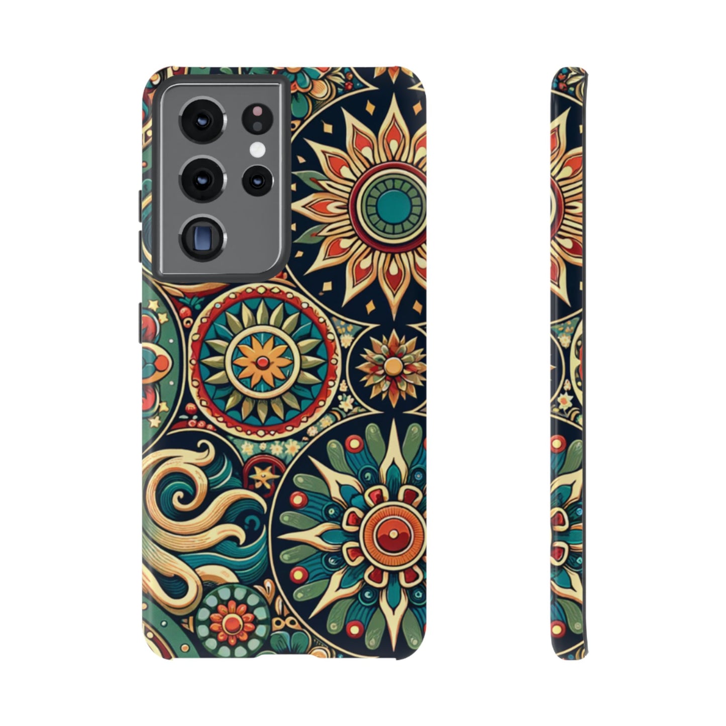 Boho Phone Case with Colorful Mandala Design, Stylish Phone Cover, Trendy Case for Women, Gift for Her, Bohemian Style Accessories