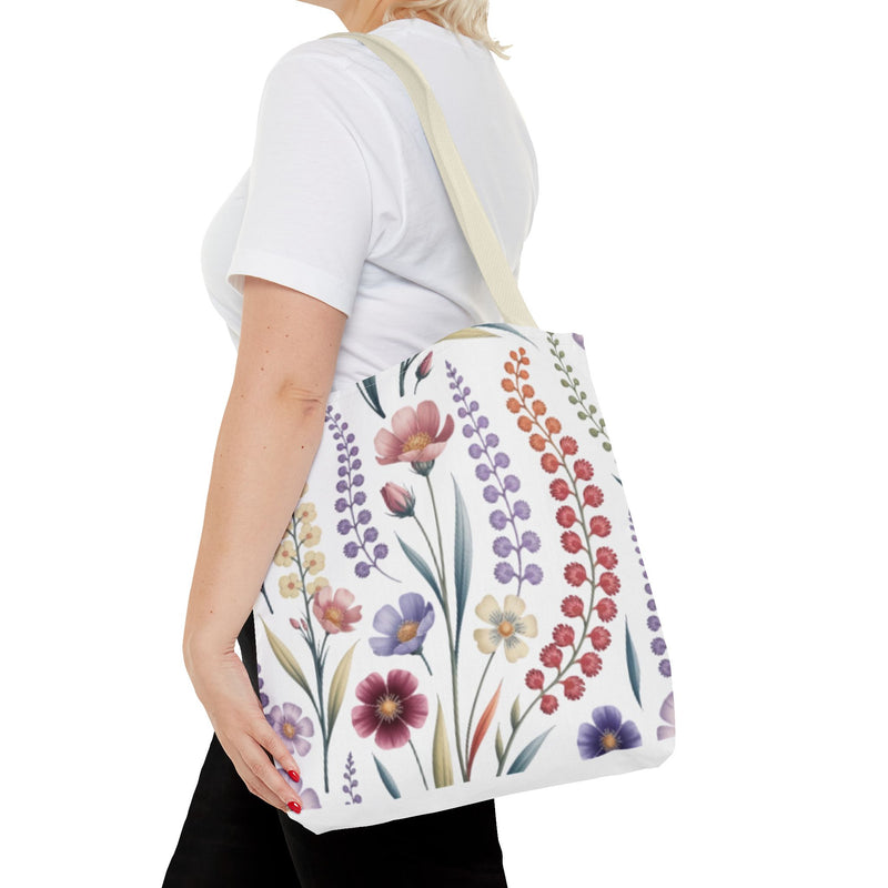 Floral Tote Bag, Stylish Shopping Bag, Reusable Grocery Tote, Summer Outing Purse, Eco-Friendly Gift, Flower Pattern Accessory