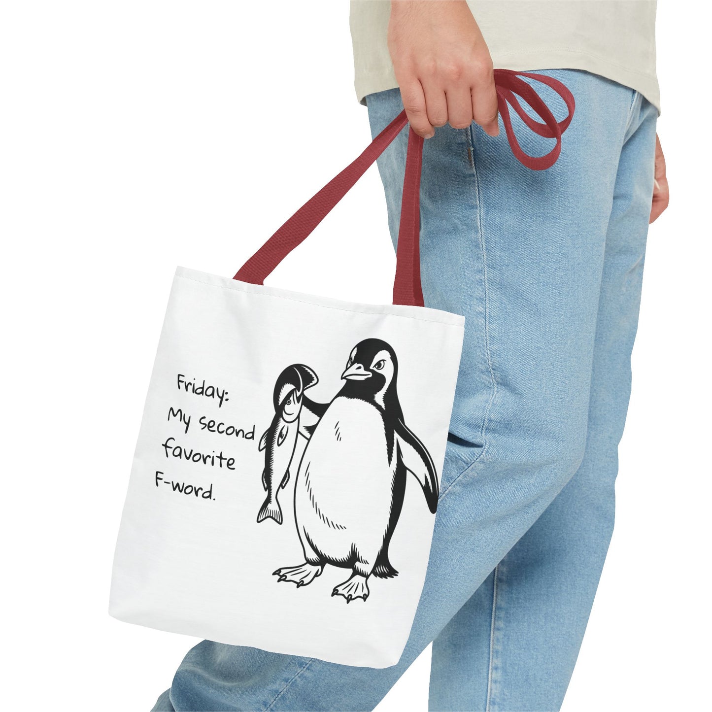 Funny Penguin Tote Bag - Friday: My Second Favorite F-Word