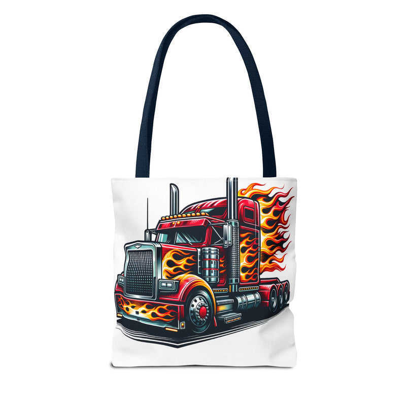 Flaming Truck Tote Bag | Stylish & Durable Carrier for Truck Enthusiasts