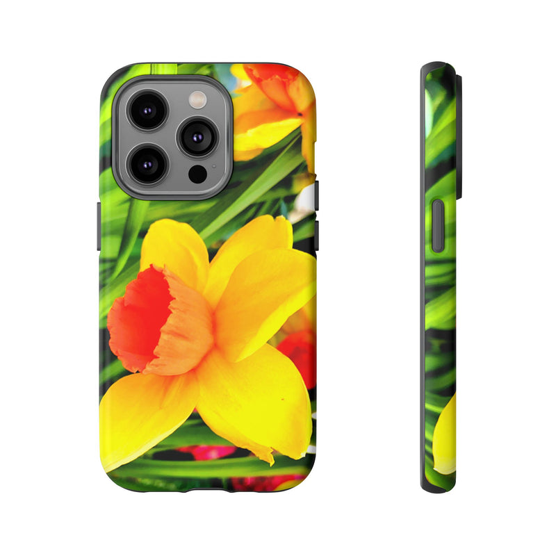 Floral Tough Case for iPhone - Bright Yellow Flower Design