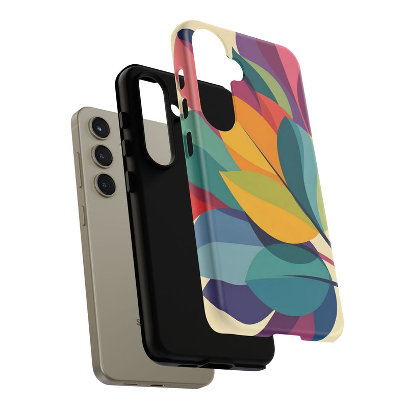 Colorful Leaf Phone Case, Tough TPU Cover, Eco-Friendly Design, Perfect Gift for Nature Lovers, Vibrant Floral Style