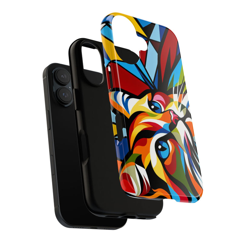 Vibrant Cat Phone Case - Tough Protection with Colorful Art