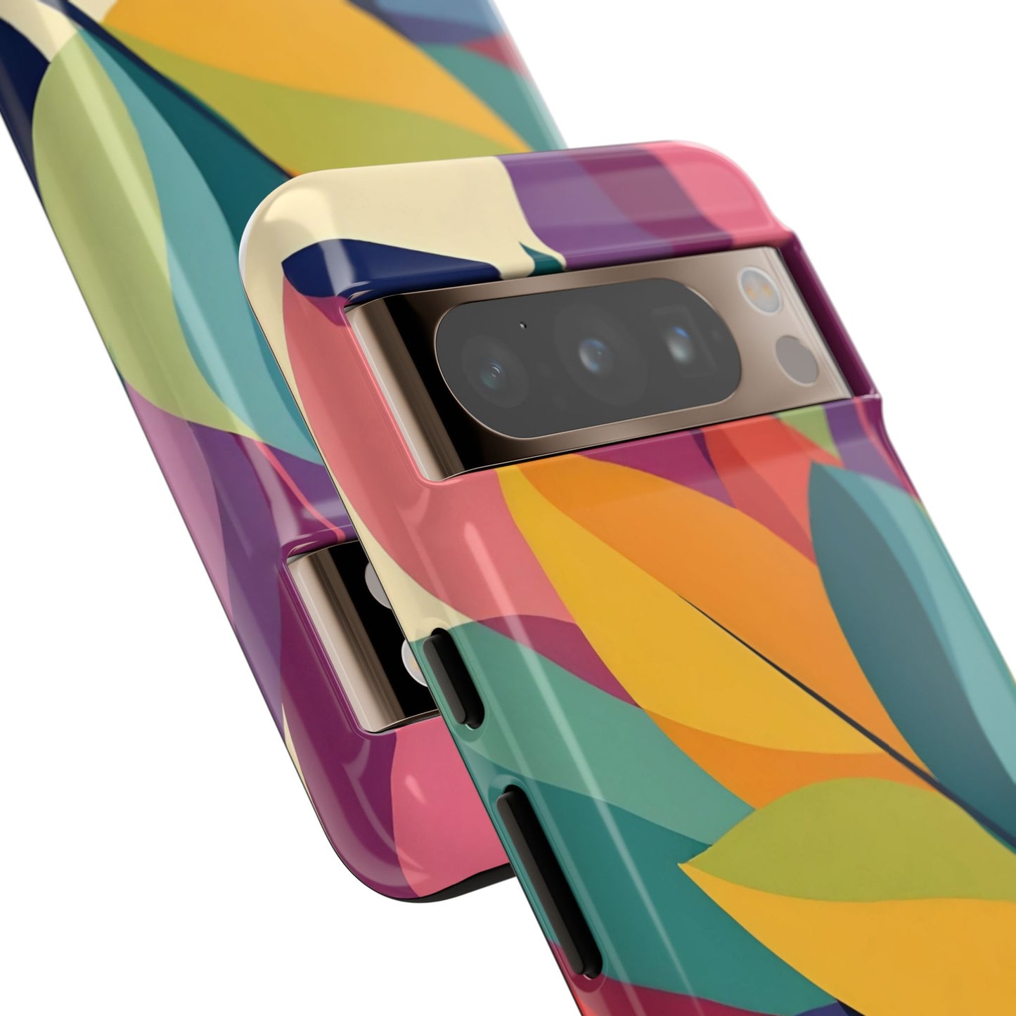 Colorful Leaf Phone Case, Tough TPU Cover, Eco-Friendly Design, Perfect Gift for Nature Lovers, Vibrant Floral Style