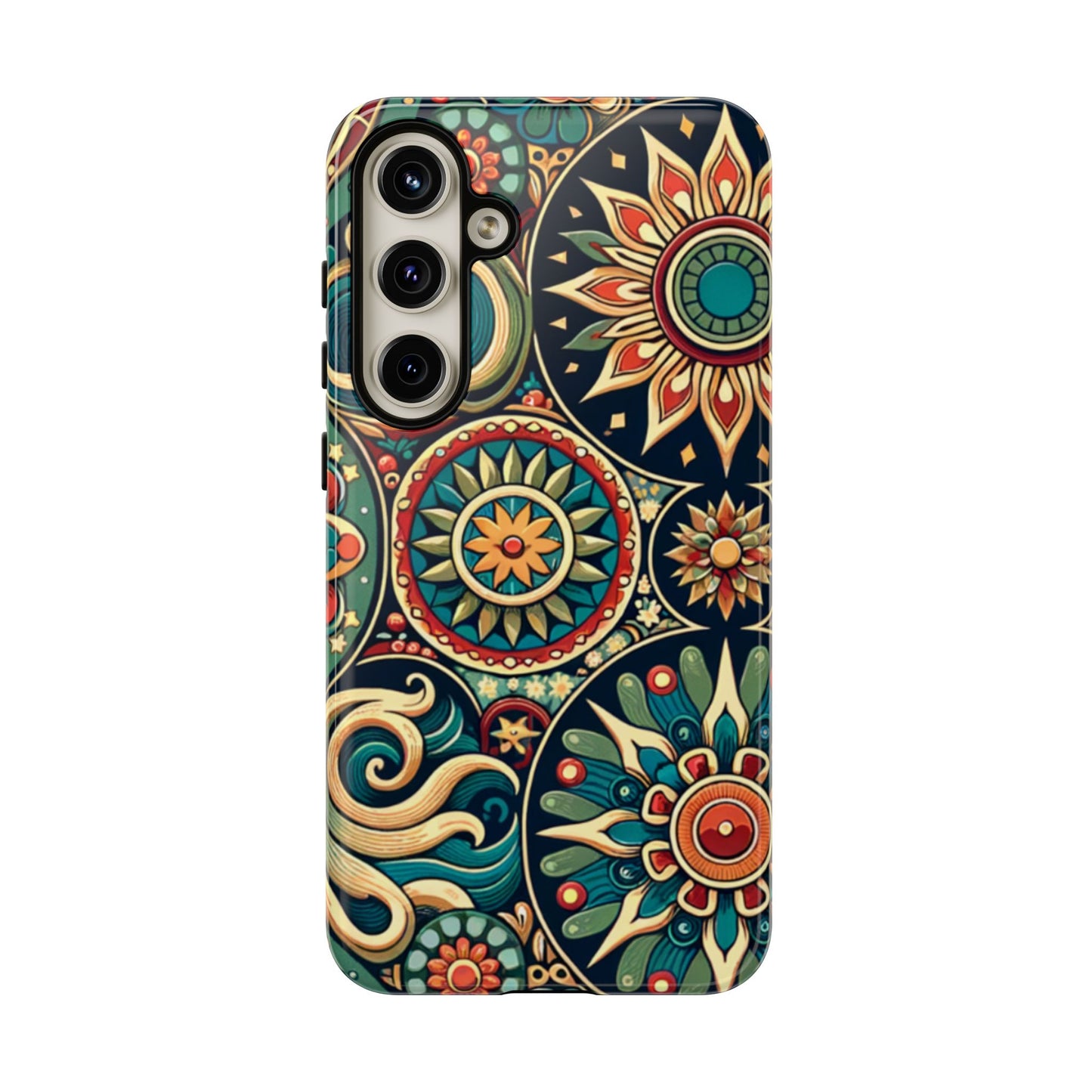 Boho Phone Case with Colorful Mandala Design, Stylish Phone Cover, Trendy Case for Women, Gift for Her, Bohemian Style Accessories