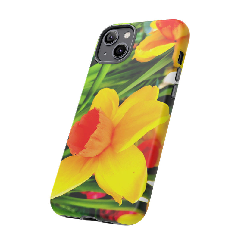 Floral Tough Case for iPhone - Bright Yellow Flower Design