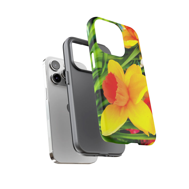 Floral Tough Case for iPhone - Bright Yellow Flower Design