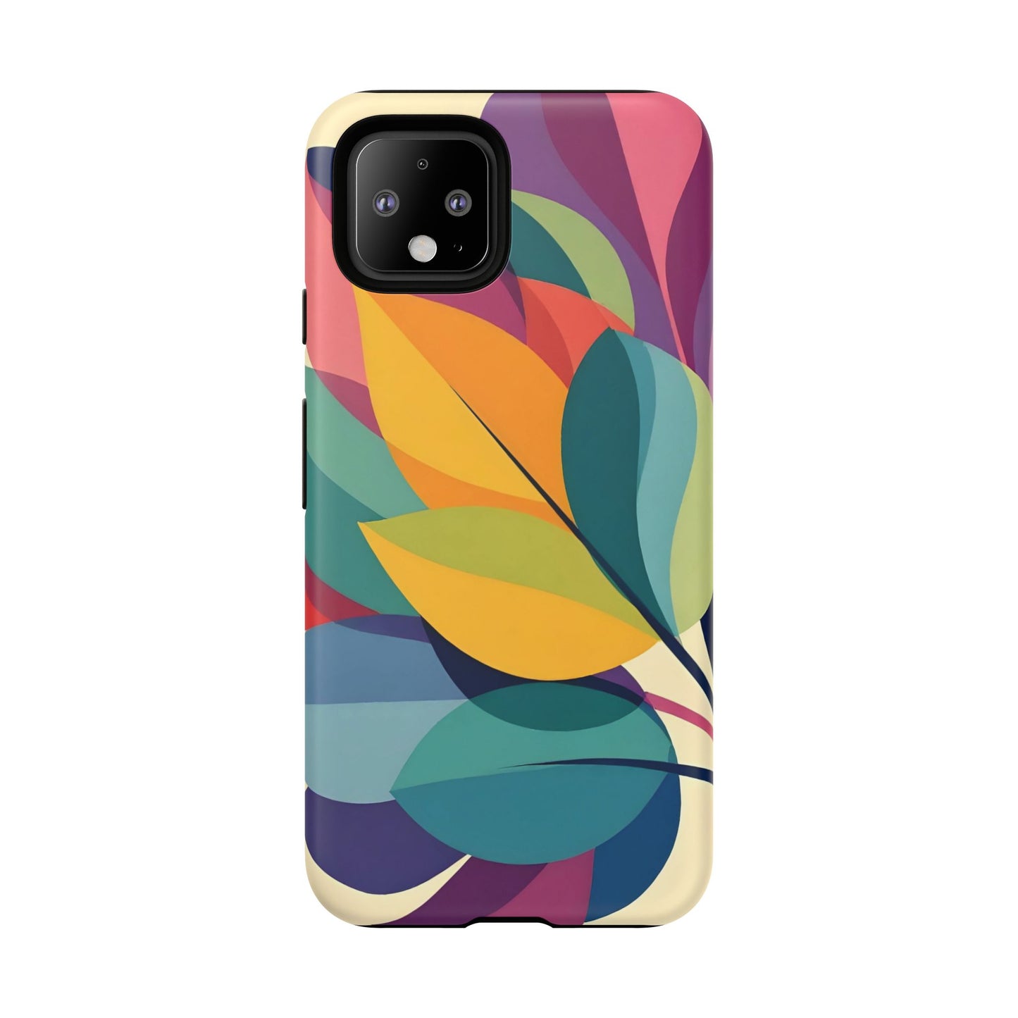 Colorful Leaf Phone Case, Tough TPU Cover, Eco-Friendly Design, Perfect Gift for Nature Lovers, Vibrant Floral Style