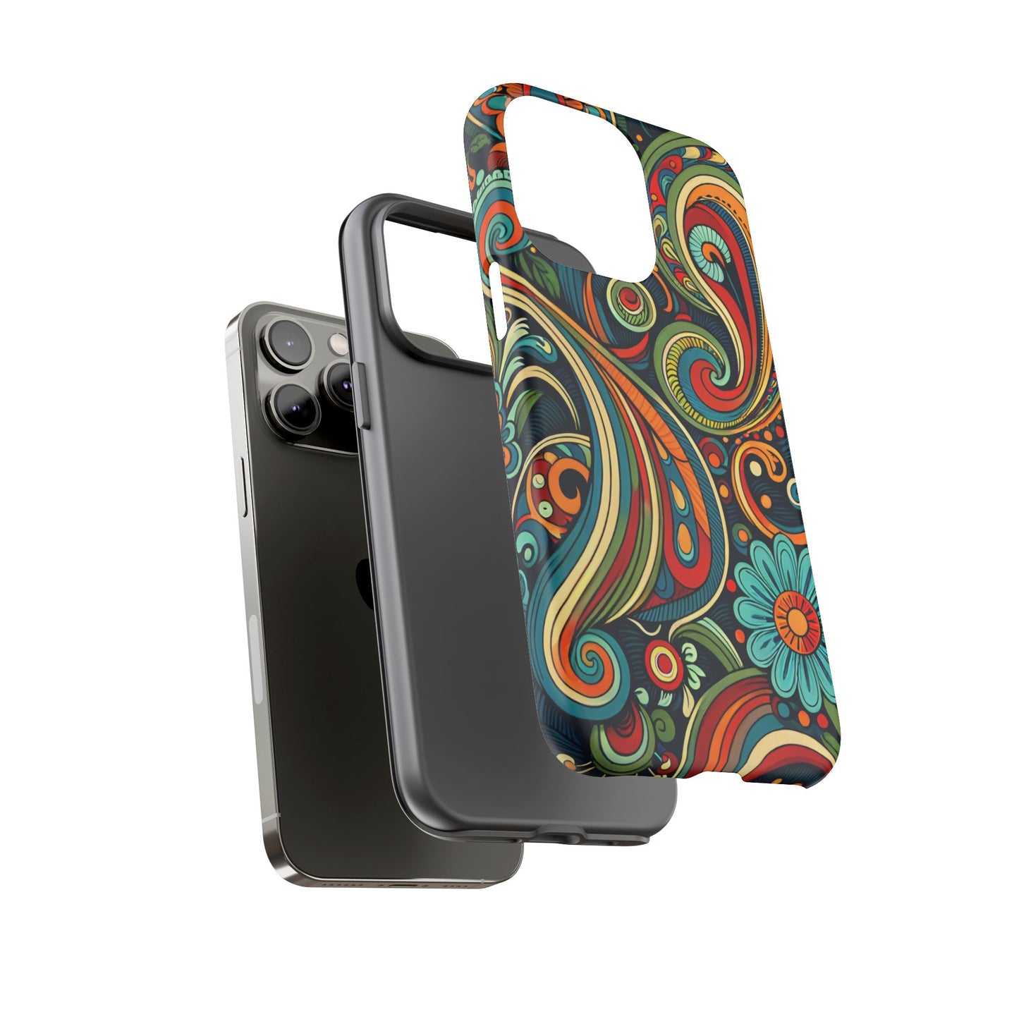 Bohemian Floral Phone Case - Colorful Tough Cover for Stylish Protection