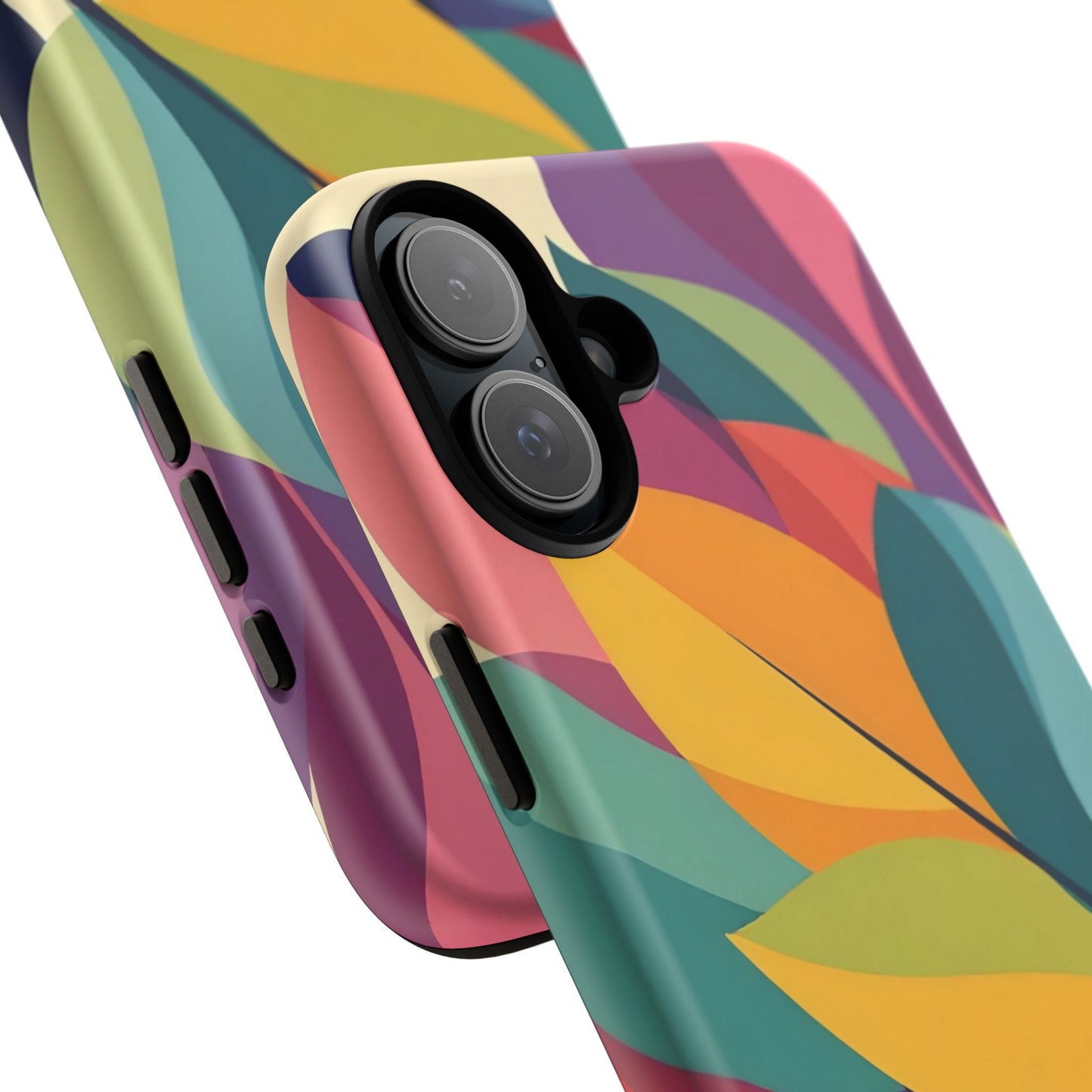 Colorful Leaf Phone Case, Tough TPU Cover, Eco-Friendly Design, Perfect Gift for Nature Lovers, Vibrant Floral Style