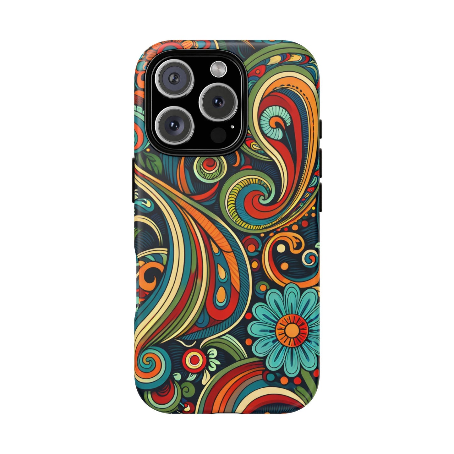 Bohemian Floral Phone Case - Colorful Tough Cover for Stylish Protection