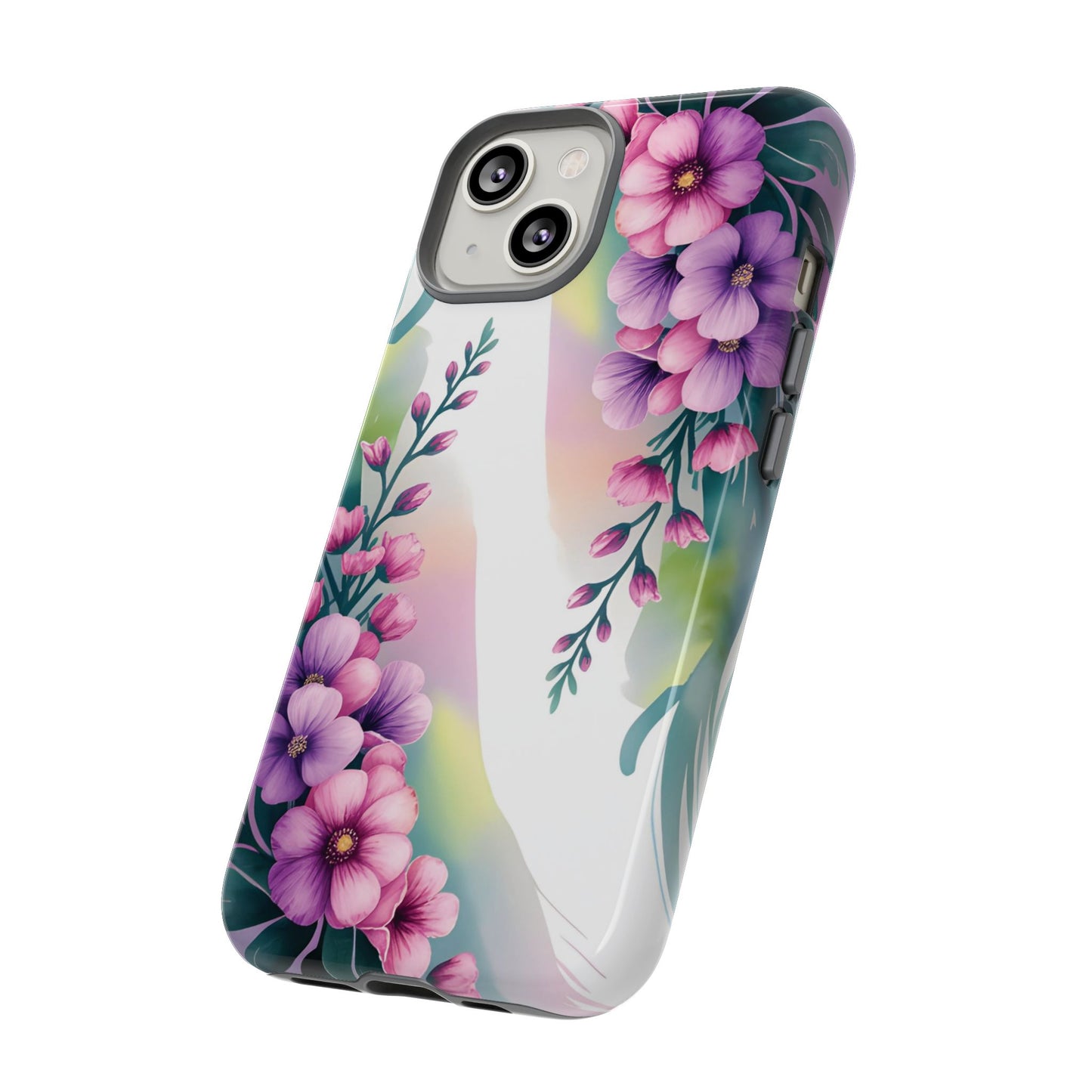 Floral Phone Case with Tough Protection, Stylish Cover for Smartphone, Flower Design Case, Gift for Her, Customizable Phone Accessories