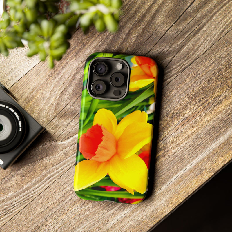 Floral Tough Case for iPhone - Bright Yellow Flower Design