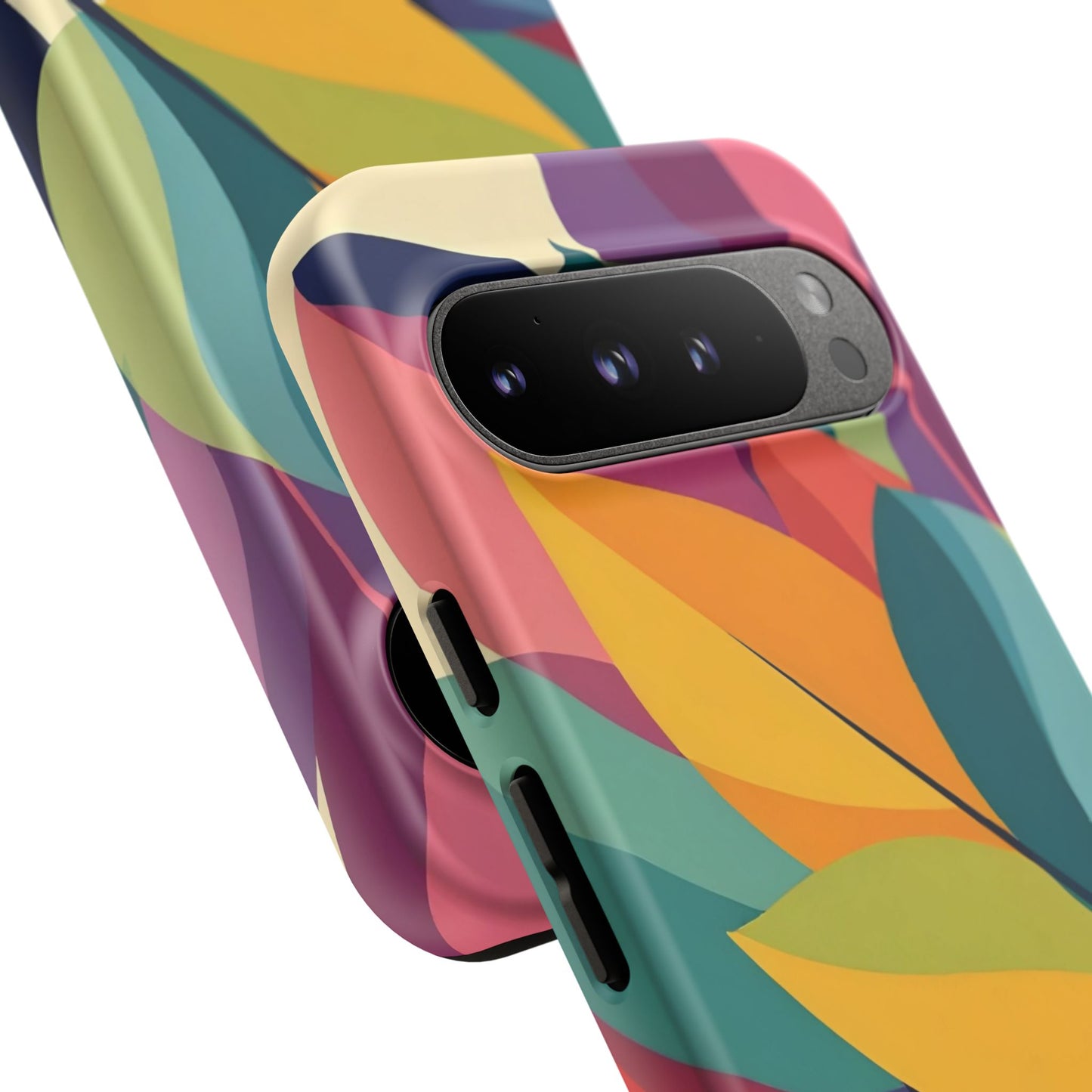 Colorful Leaf Phone Case, Tough TPU Cover, Eco-Friendly Design, Perfect Gift for Nature Lovers, Vibrant Floral Style