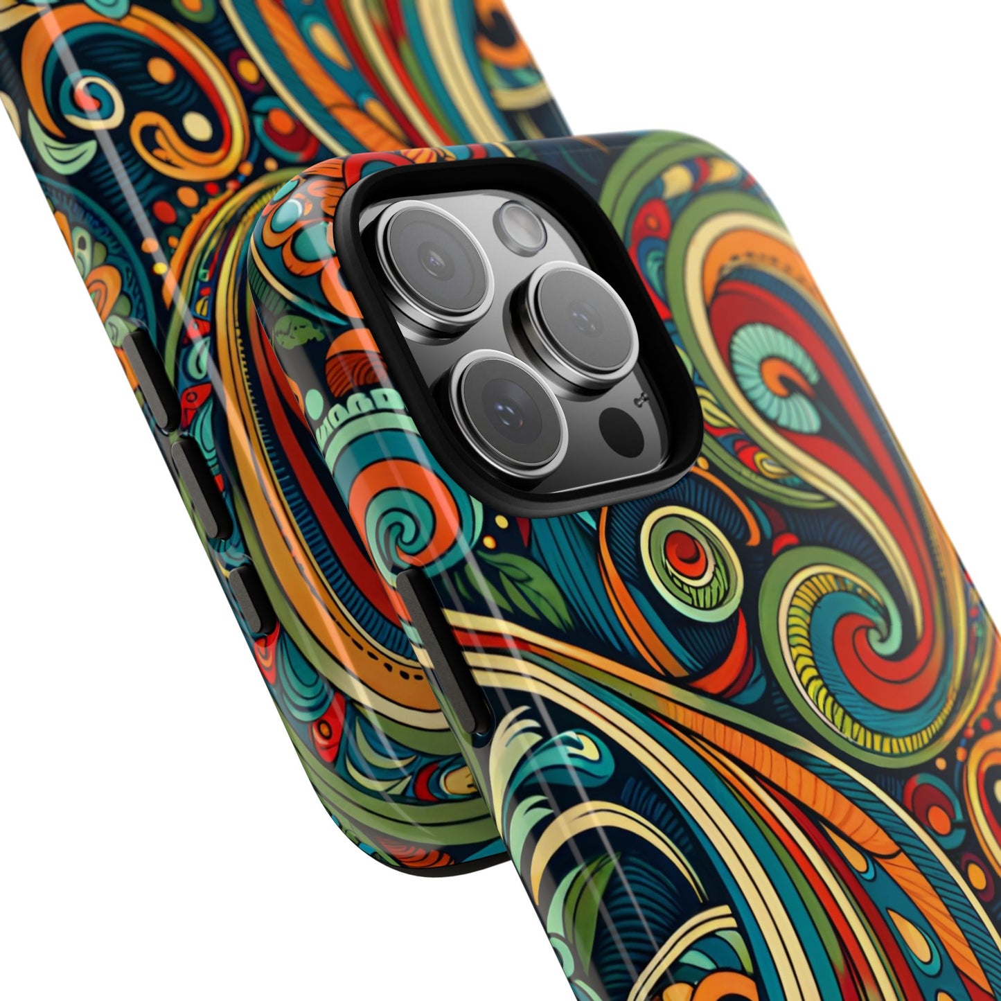 Bohemian Floral Phone Case - Colorful Tough Cover for Stylish Protection