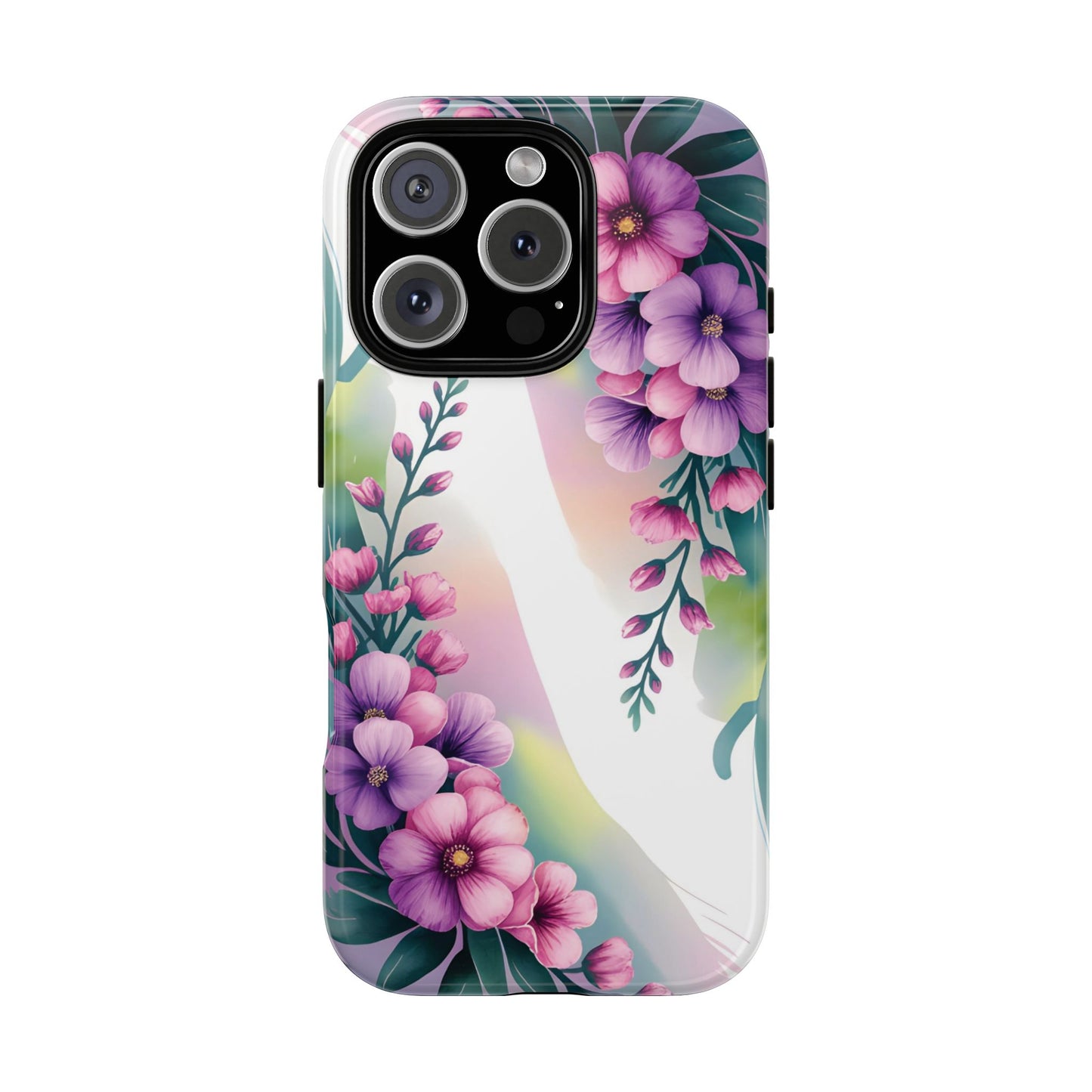 Floral Phone Case with Tough Protection, Stylish Cover for Smartphone, Flower Design Case, Gift for Her, Customizable Phone Accessories