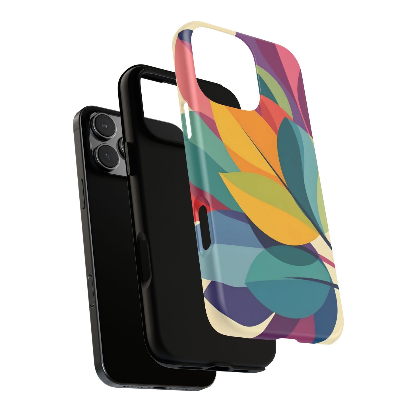 Colorful Leaf Phone Case, Tough TPU Cover, Eco-Friendly Design, Perfect Gift for Nature Lovers, Vibrant Floral Style