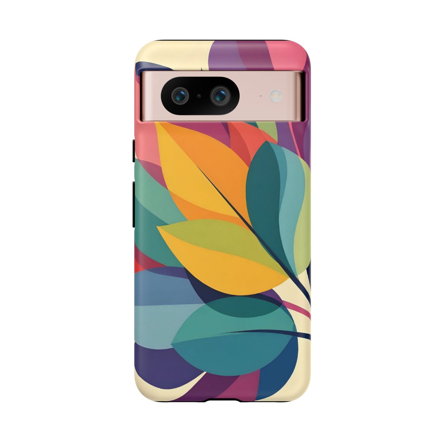 Colorful Leaf Phone Case, Tough TPU Cover, Eco-Friendly Design, Perfect Gift for Nature Lovers, Vibrant Floral Style