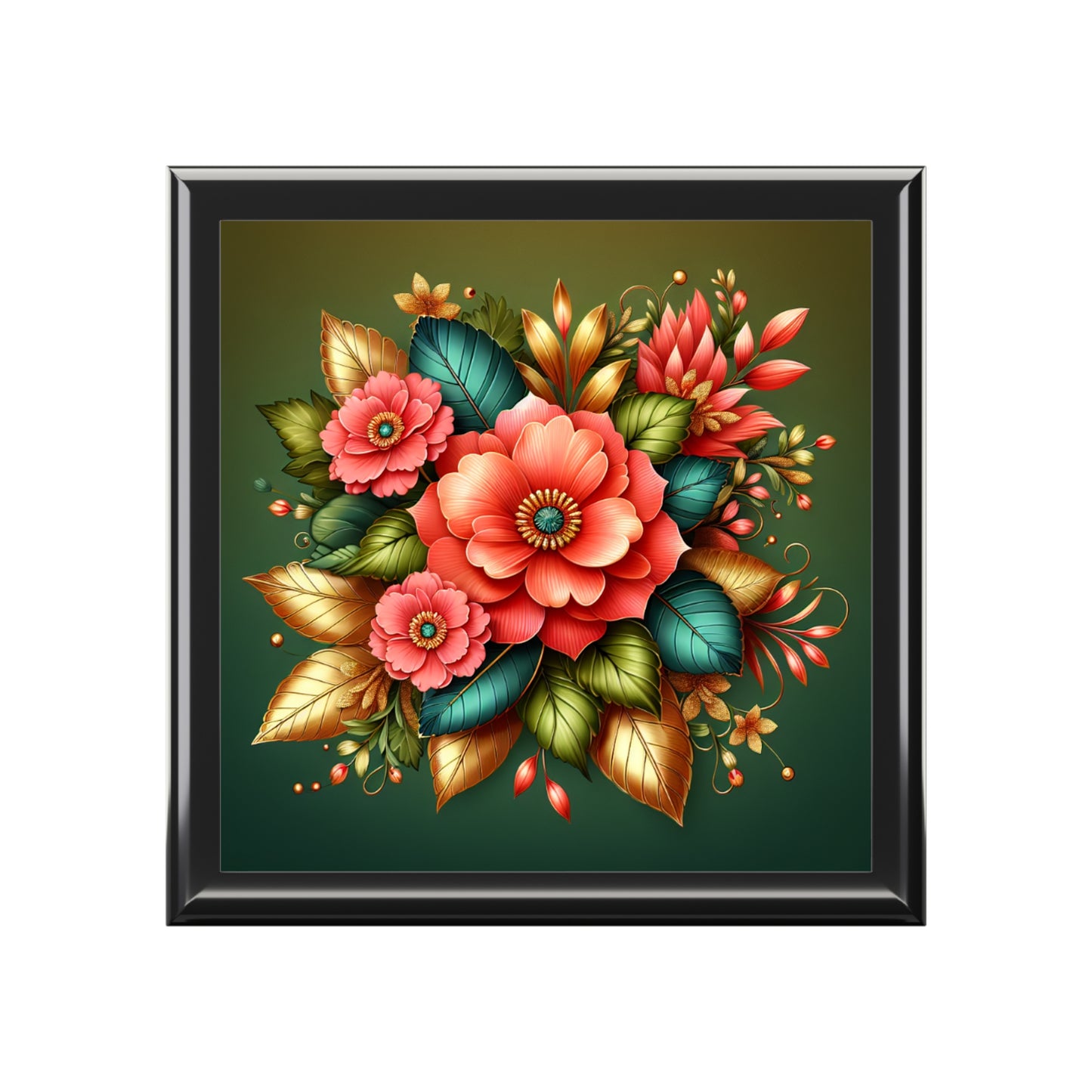 Floral Jewelry Box – Elegant Storage for Keepsakes and Accessories