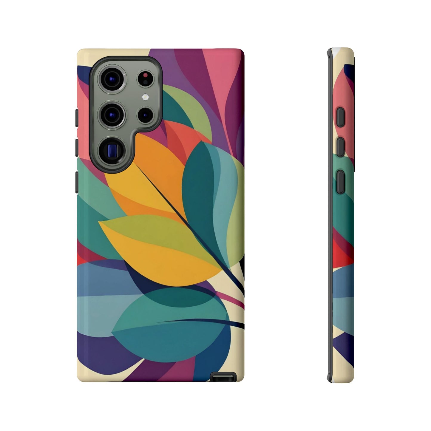 Colorful Leaf Phone Case, Tough TPU Cover, Eco-Friendly Design, Perfect Gift for Nature Lovers, Vibrant Floral Style