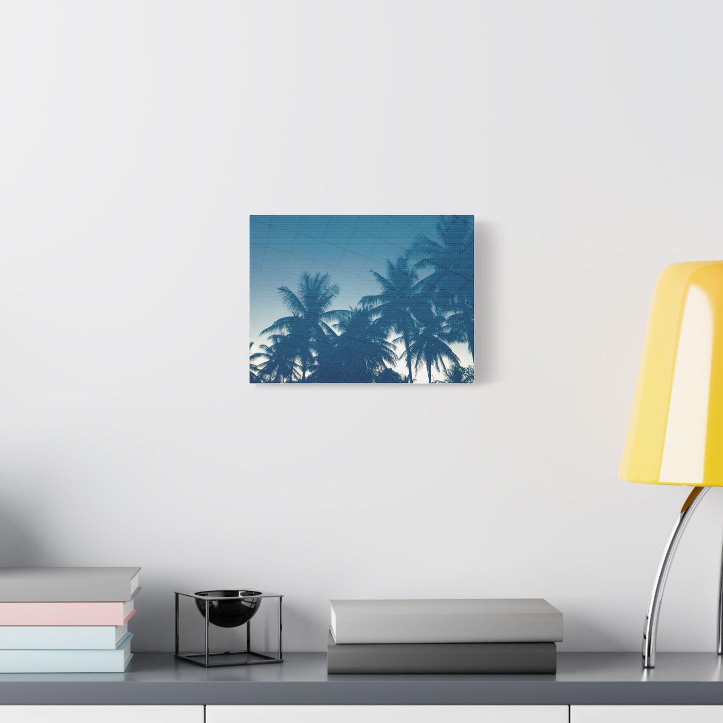 Tropical Reflection Canvas Art, Palm Tree Wall Decor