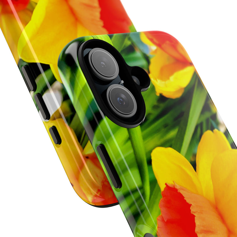 Floral Tough Case for iPhone - Bright Yellow Flower Design
