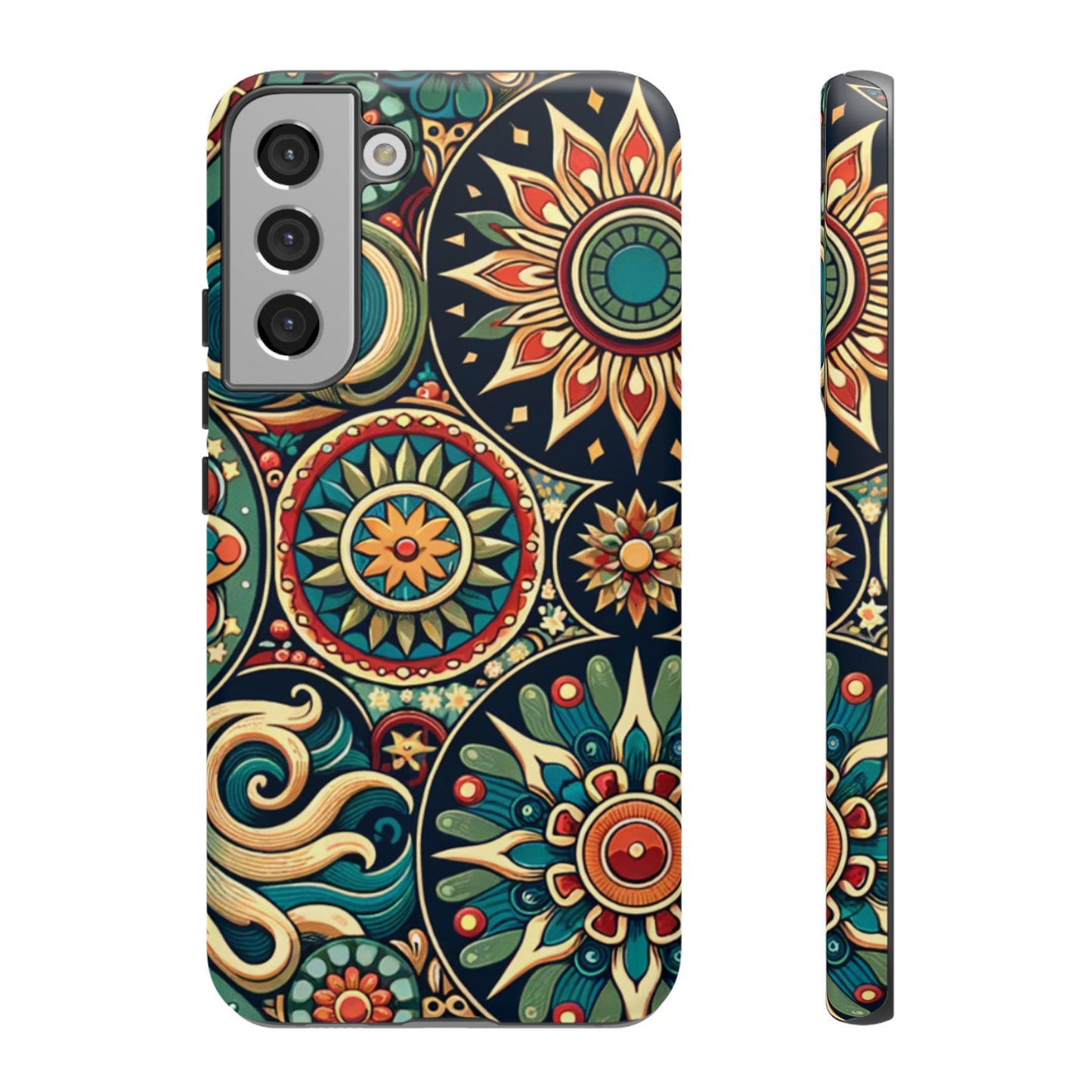 Boho Phone Case with Colorful Mandala Design, Stylish Phone Cover, Trendy Case for Women, Gift for Her, Bohemian Style Accessories