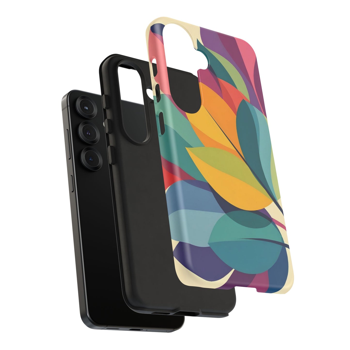Colorful Leaf Phone Case, Tough TPU Cover, Eco-Friendly Design, Perfect Gift for Nature Lovers, Vibrant Floral Style