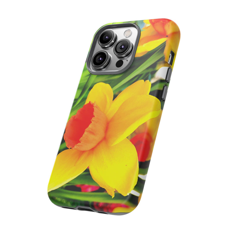 Floral Tough Case for iPhone - Bright Yellow Flower Design