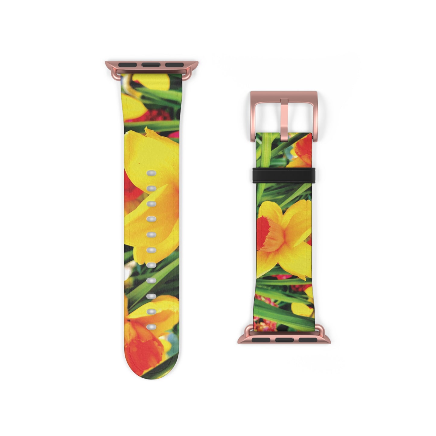 Vibrant Floral Watch Band - Adjustable, Colorful Design for Nature Lovers