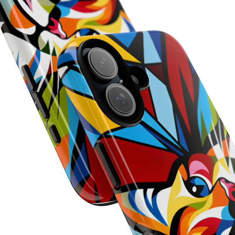 Vibrant Cat Phone Case - Tough Protection with Colorful Art