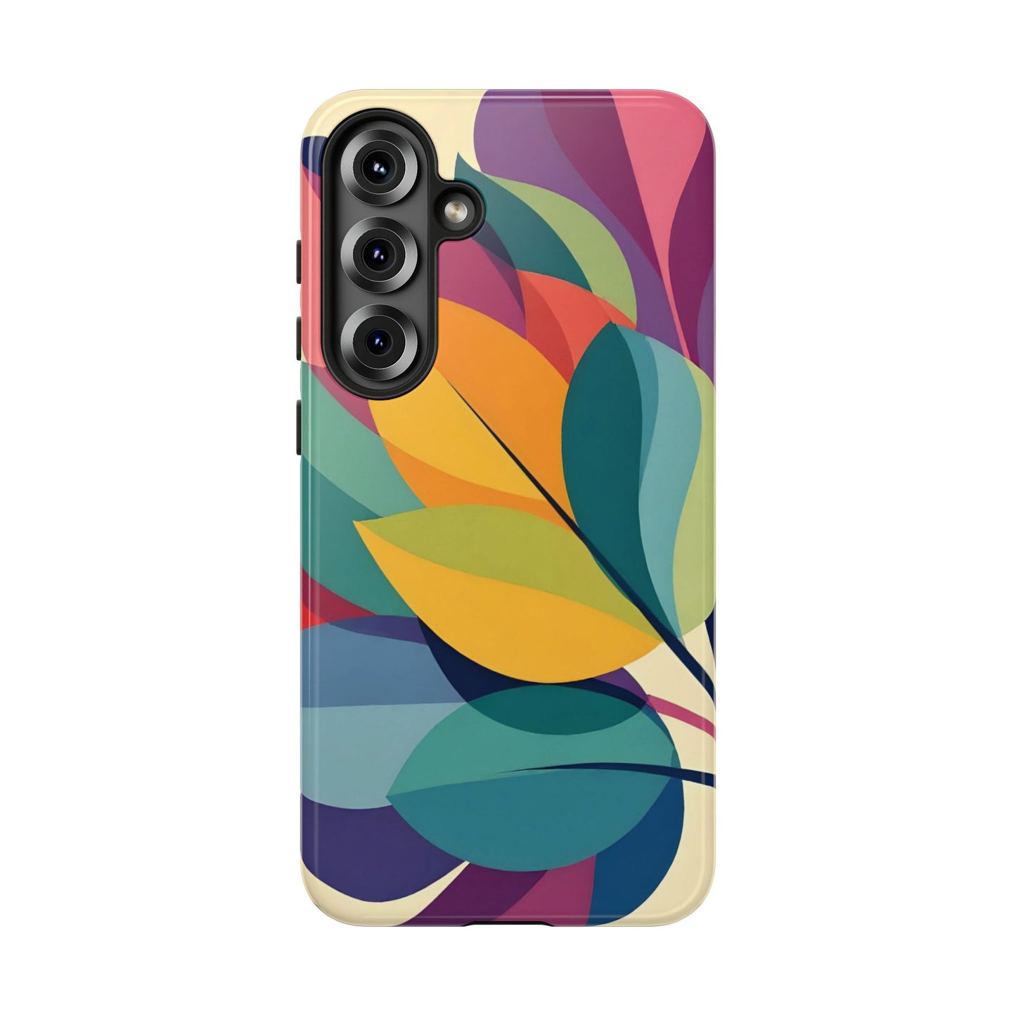 Colorful Leaf Phone Case, Tough TPU Cover, Eco-Friendly Design, Perfect Gift for Nature Lovers, Vibrant Floral Style