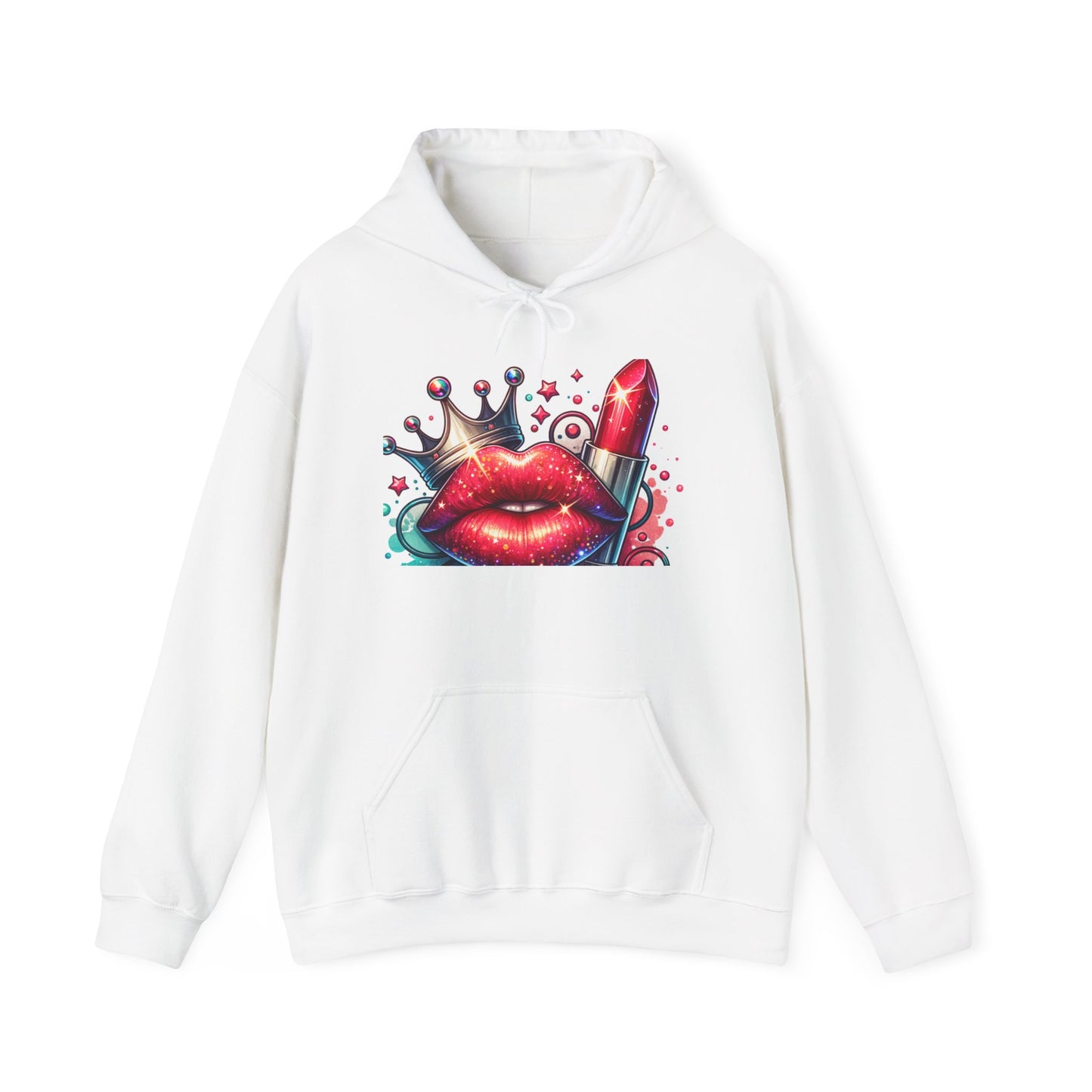 Glamorous Lip Print Hoodie - Perfect for Makeup Lovers