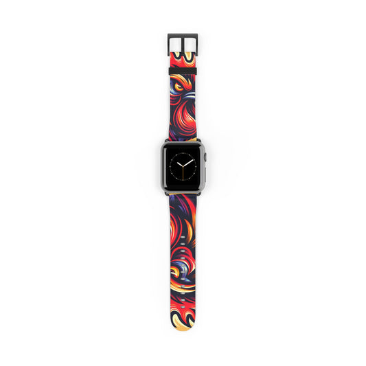Vibrant Abstract Watch Band | Colorful Silicone Strap for Style and Comfort
