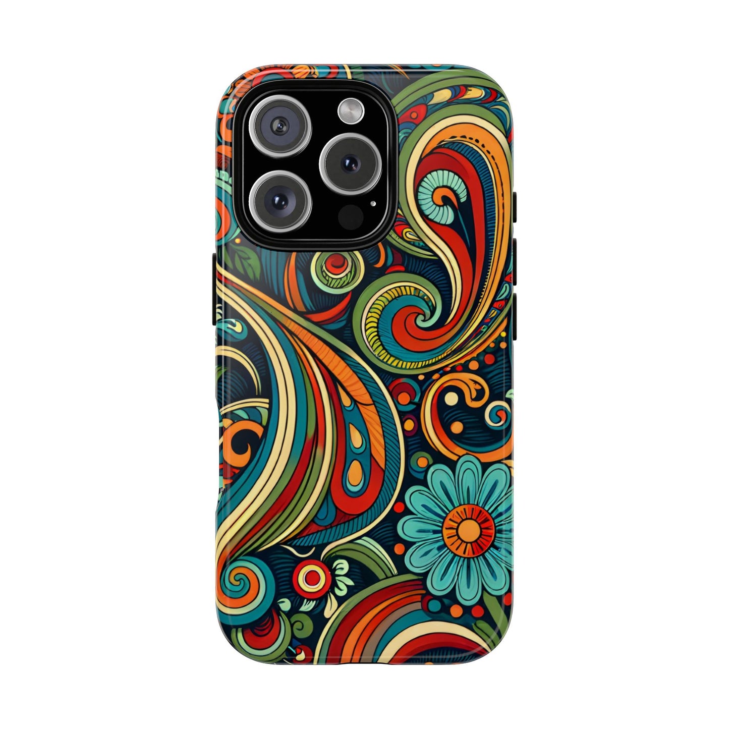 Bohemian Floral Phone Case - Colorful Tough Cover for Stylish Protection
