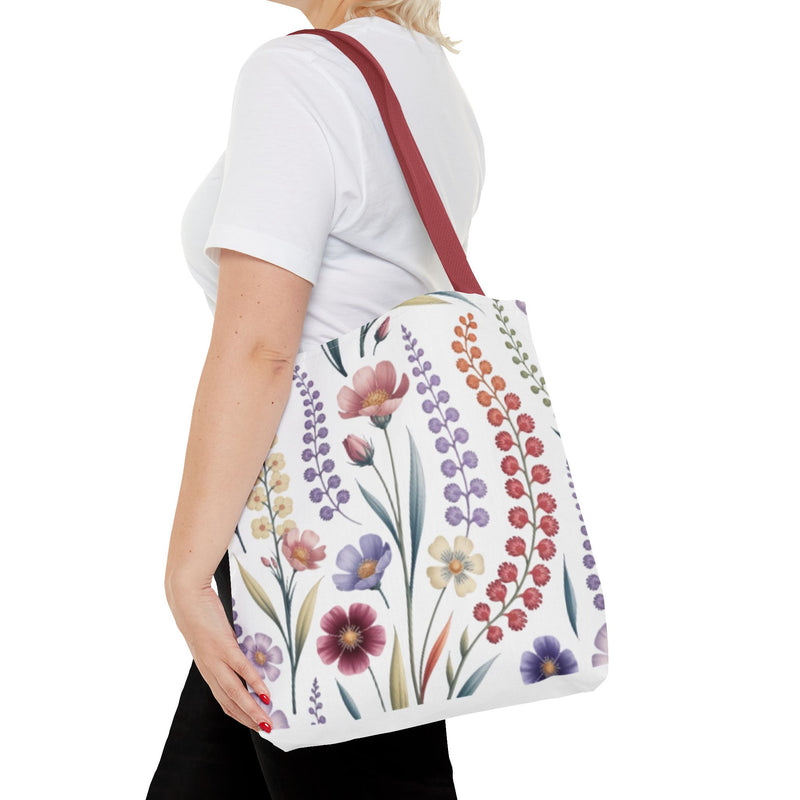 Floral Tote Bag, Stylish Shopping Bag, Reusable Grocery Tote, Summer Outing Purse, Eco-Friendly Gift, Flower Pattern Accessory