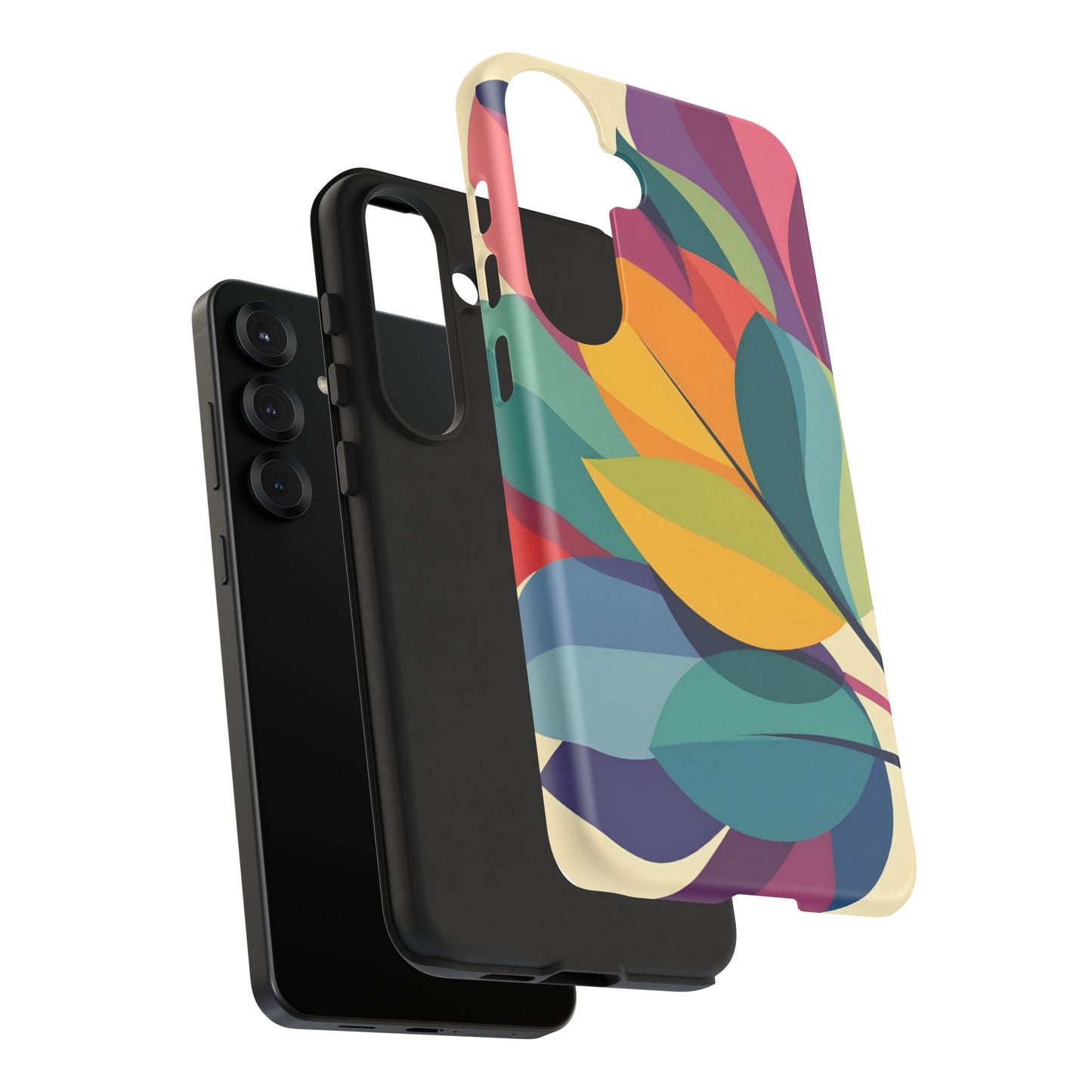 Colorful Leaf Phone Case, Tough TPU Cover, Eco-Friendly Design, Perfect Gift for Nature Lovers, Vibrant Floral Style