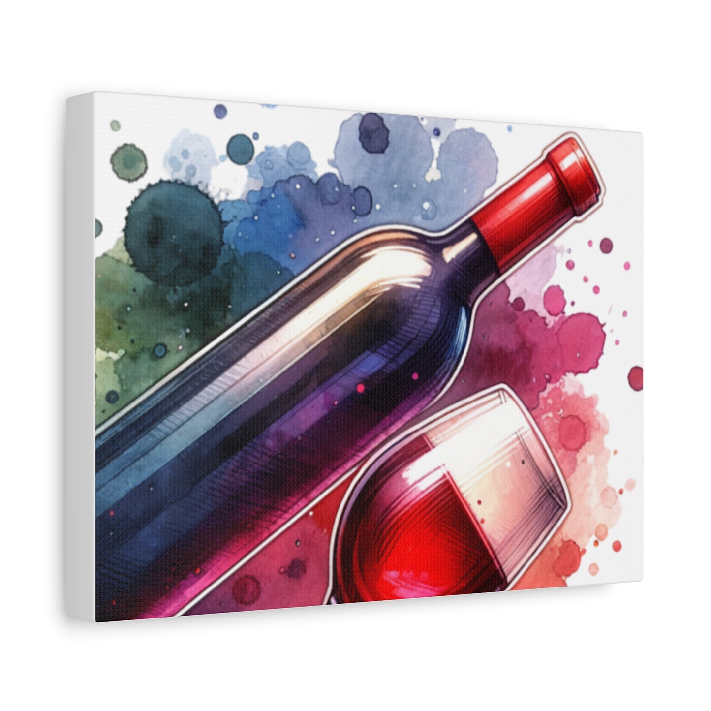 Wine Lover's Wall Art - Colorful Matte Canvas Print