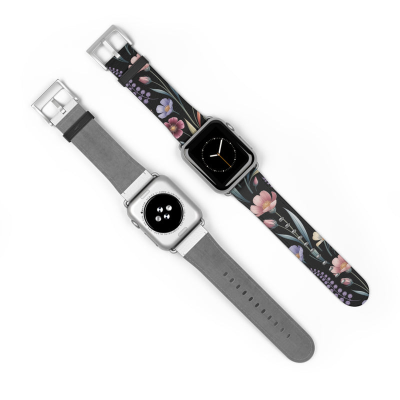 Floral Design Watch Band - Stylish Accessory for Garden Lovers