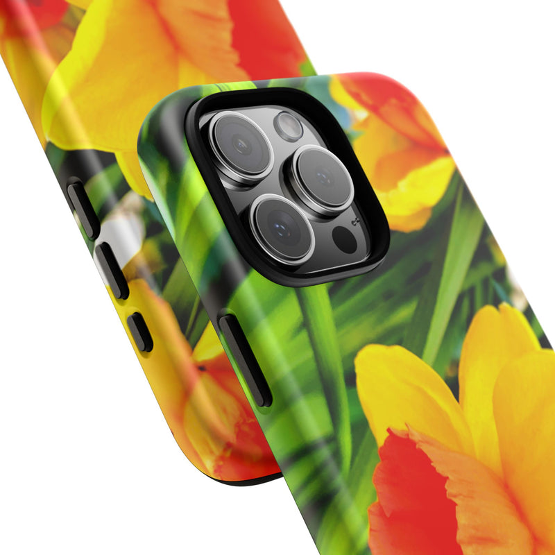 Floral Tough Case for iPhone - Bright Yellow Flower Design
