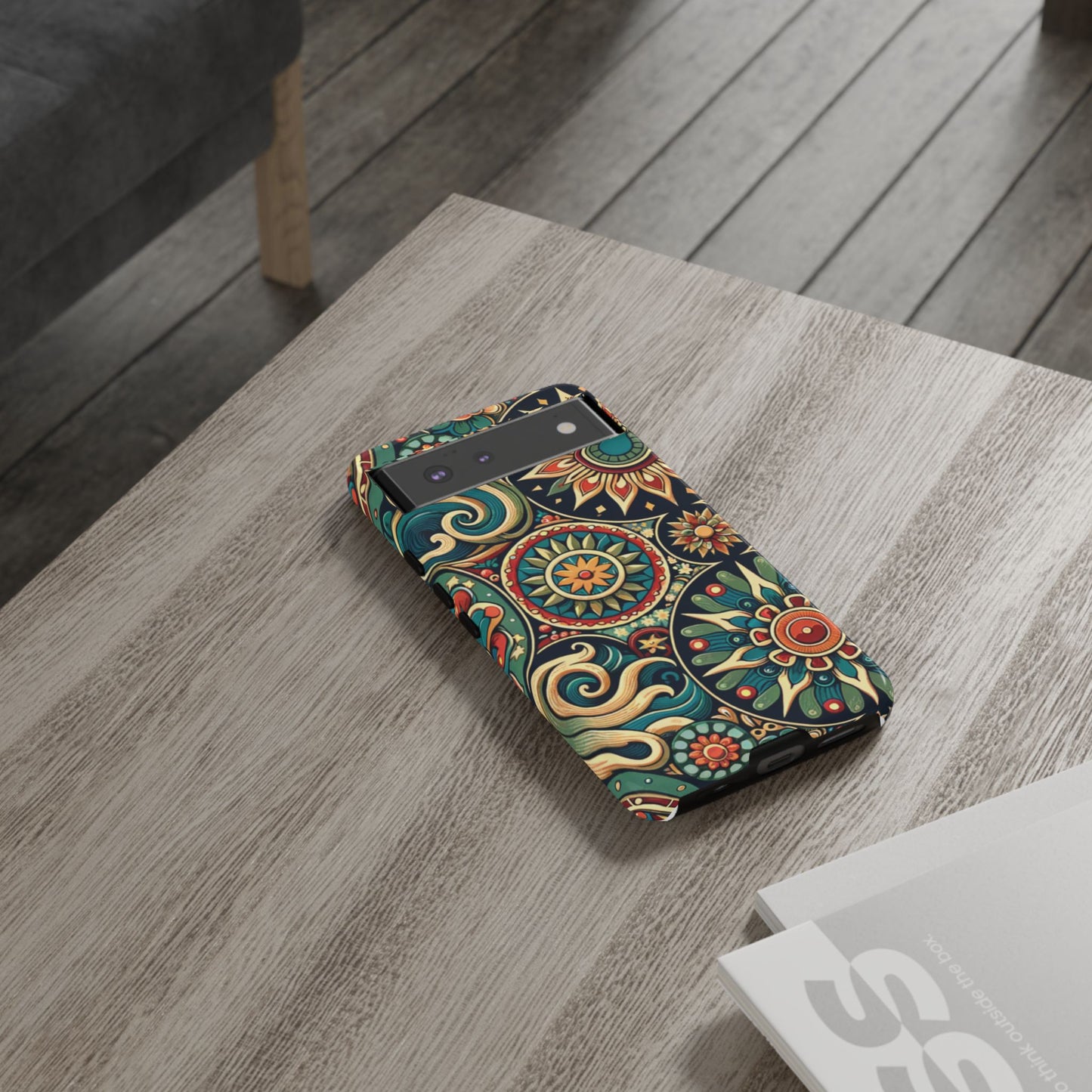 Boho Phone Case with Colorful Mandala Design, Stylish Phone Cover, Trendy Case for Women, Gift for Her, Bohemian Style Accessories