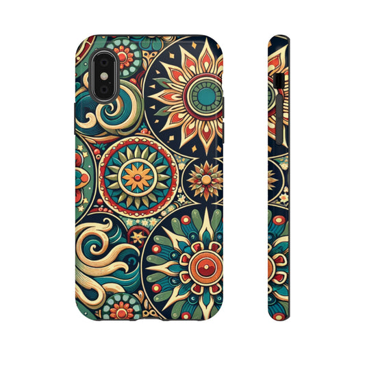 Boho Phone Case with Colorful Mandala Design, Stylish Phone Cover, Trendy Case for Women, Gift for Her, Bohemian Style Accessories