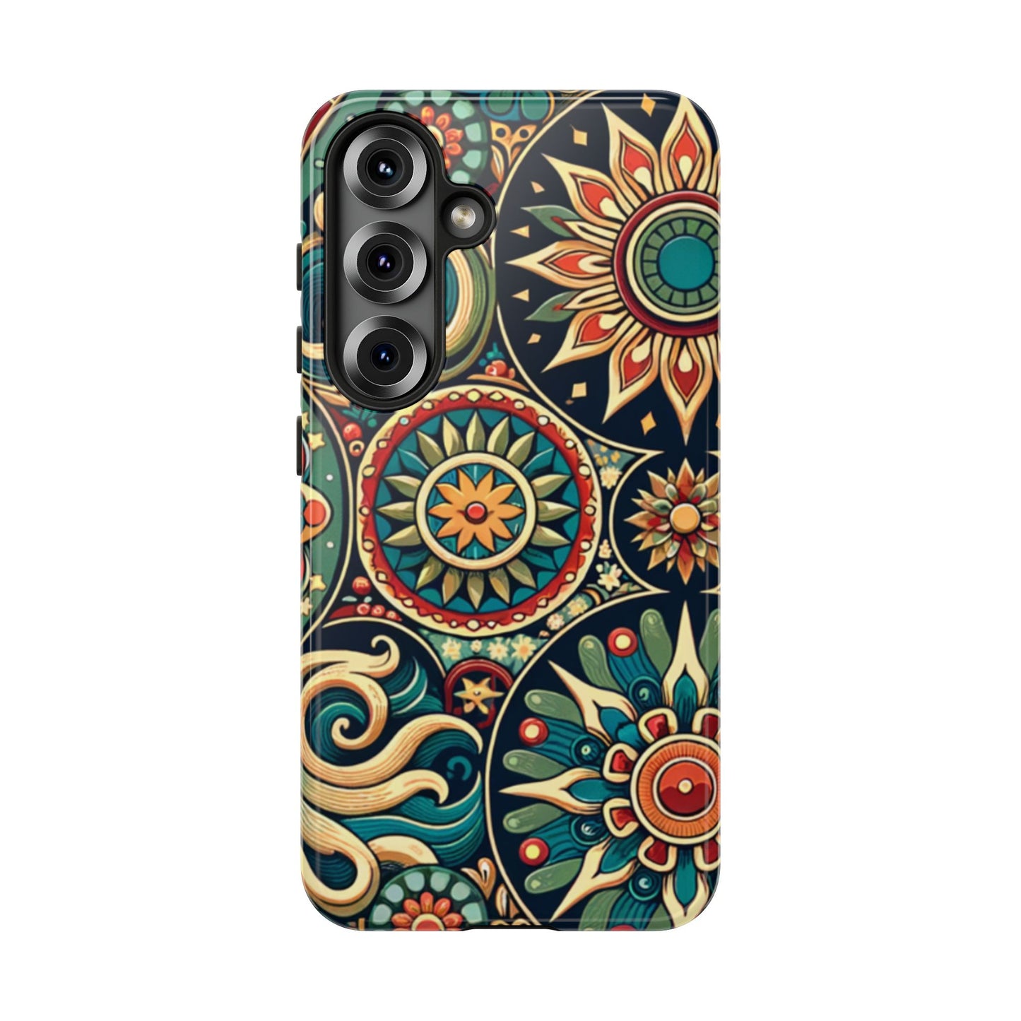 Boho Phone Case with Colorful Mandala Design, Stylish Phone Cover, Trendy Case for Women, Gift for Her, Bohemian Style Accessories