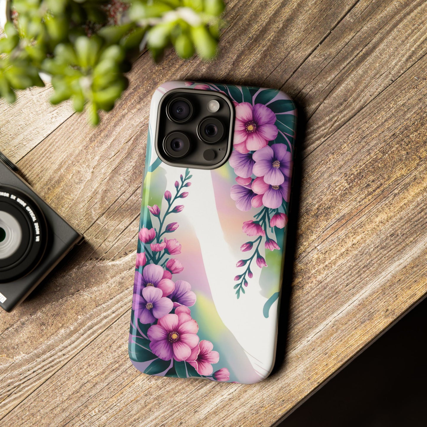 Floral Phone Case with Tough Protection, Stylish Cover for Smartphone, Flower Design Case, Gift for Her, Customizable Phone Accessories