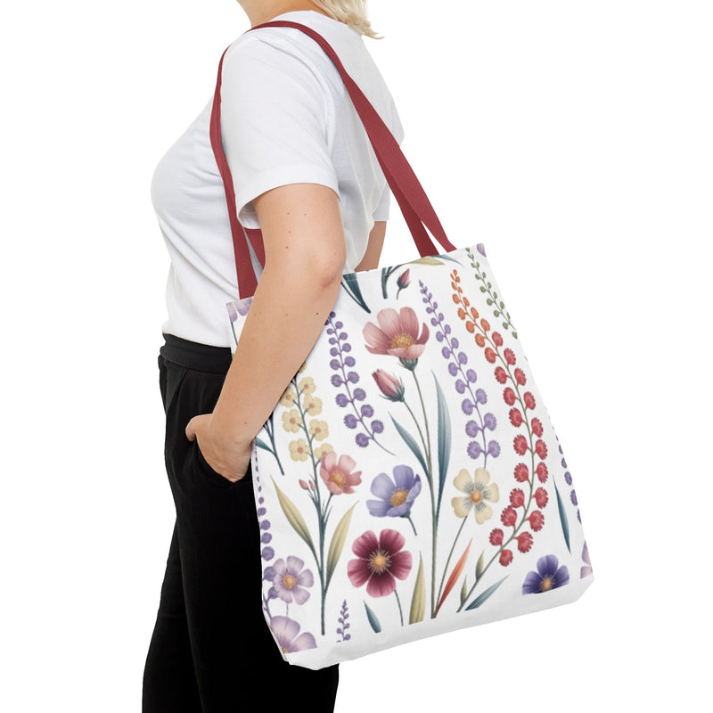 Floral Tote Bag, Stylish Shopping Bag, Reusable Grocery Tote, Summer Outing Purse, Eco-Friendly Gift, Flower Pattern Accessory
