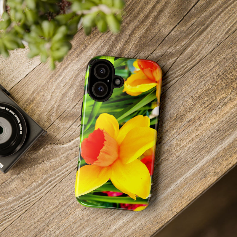 Floral Tough Case for iPhone - Bright Yellow Flower Design