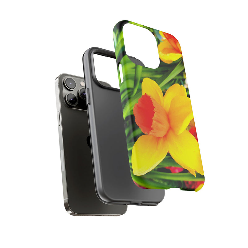 Floral Tough Case for iPhone - Bright Yellow Flower Design